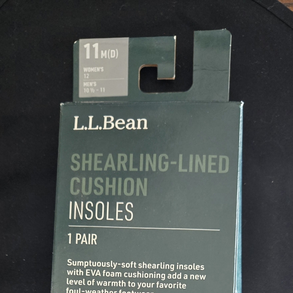 L.L. Bean Shearling Cushion Insoles - Cream So Warm!!!! - Picture 2 of 2